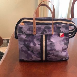 Shore Bag Mini Tote, canvas w/leather handles